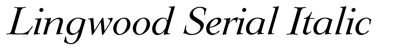 Lingwood Serial Italic